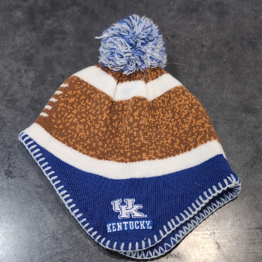 UK Kentucky Blue and Brown Knit Beanie